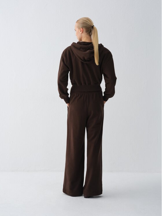 La Mania La Mania Pantaloni da tuta ALEN Marrone scuro Basic Fit