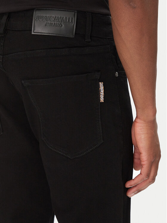 Just Cavalli Just Cavalli Traperice 78OAB5S0 Crna Slim Fit