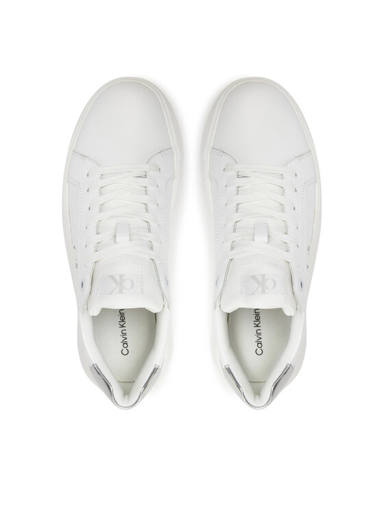 Calvin Klein Jeans Calvin Klein Jeans Sneakersy Chunky Cupsole Lth Silver YW0YW01876 Biela