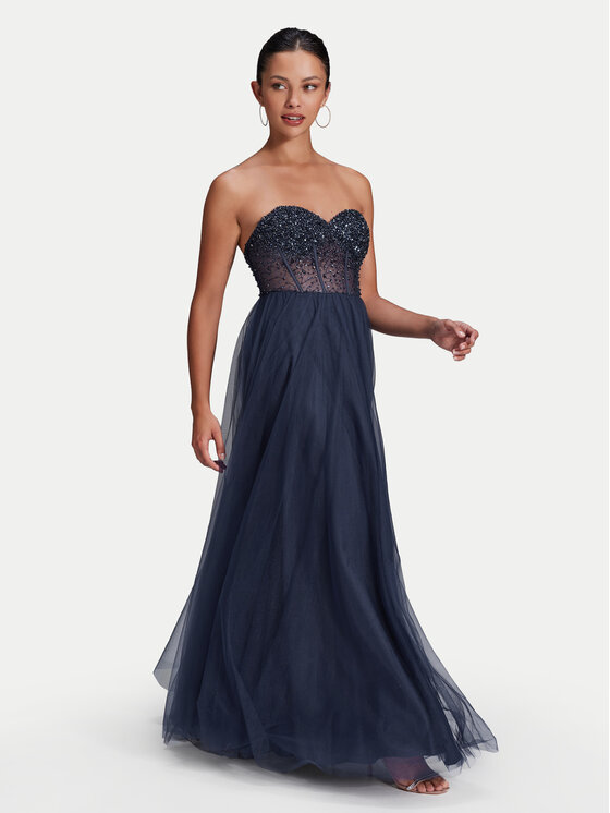 Hey Kyla Swing Abendkleid 5AH023HK Dunkelblau Slim Fit