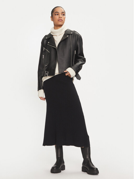 Calvin Klein Calvin Klein Midi szoknya K20K207688 Fekete Regular Fit
