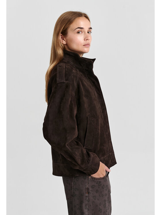TATUUM TATUUM Kurtka skórzana ELODIE Brązowy Modern Fit