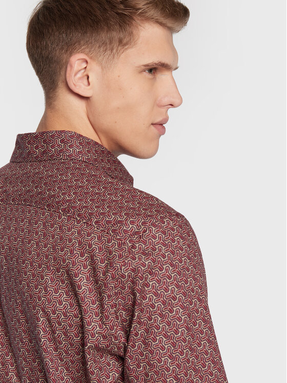 Pierre Cardin Pierre Cardin Camicia 11401 0069 Bordeaux Tailored Fit