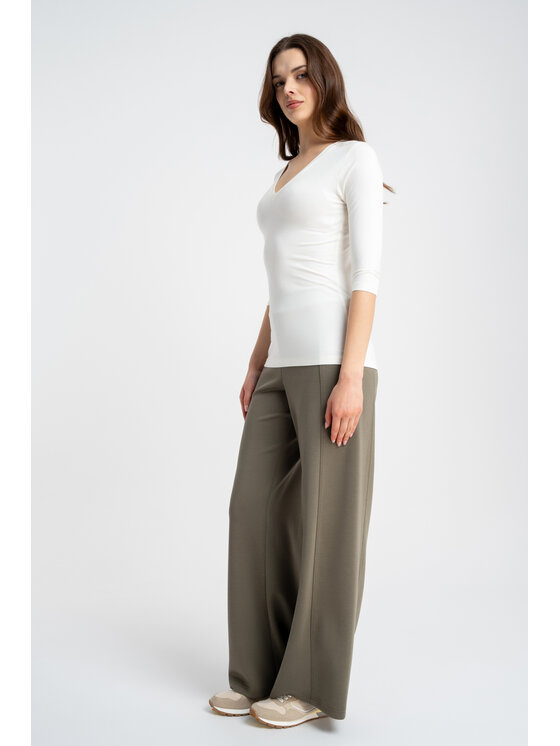 CLICK CLICK Μπλουζάκι 10-6827 Εκρού Slim Fit