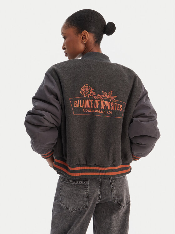 RVCA RVCA Bomber stila jaka Ryan 23B163507 Pelēks Regular Fit