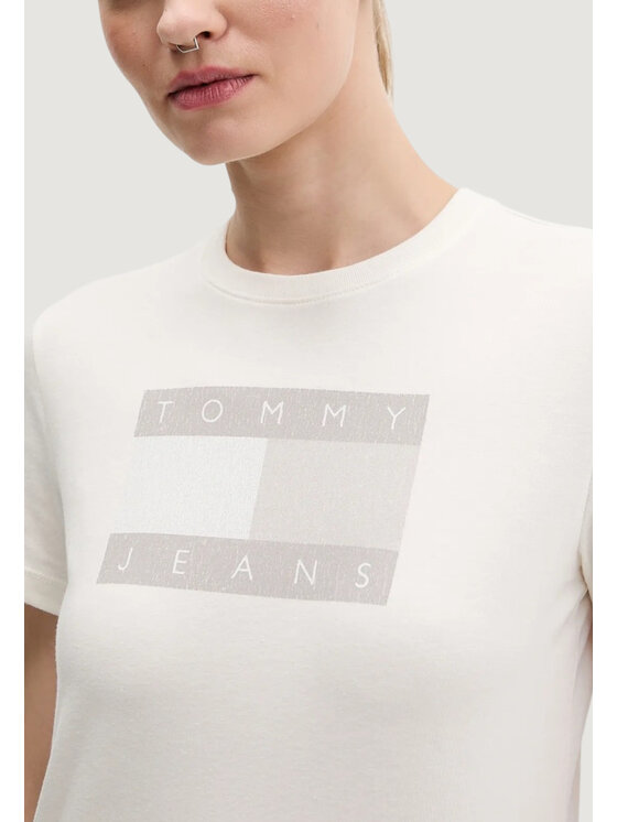 Tommy Jeans Tommy Jeans T-shirt TJW REG TJ FLAG SS T Beige Casual Fit