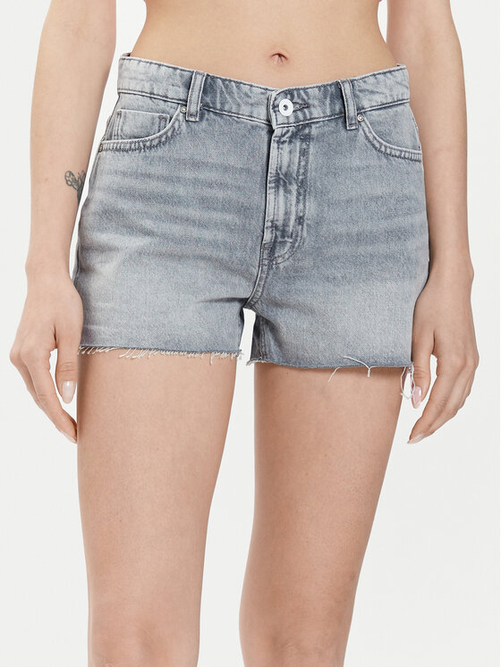 ONLY ONLY Jeansshorts Jaci 15314427 Grau Loose Fit
