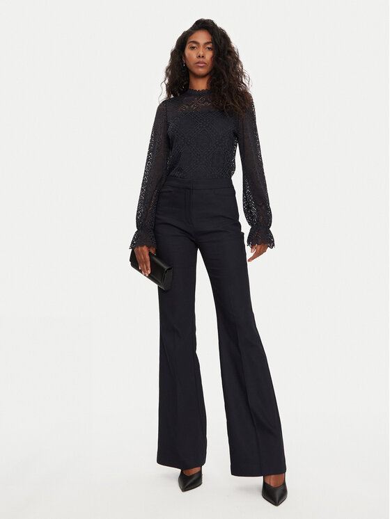 Morgan Morgan Stoffhose 242-PFLOU.F Dunkelblau Flare Fit