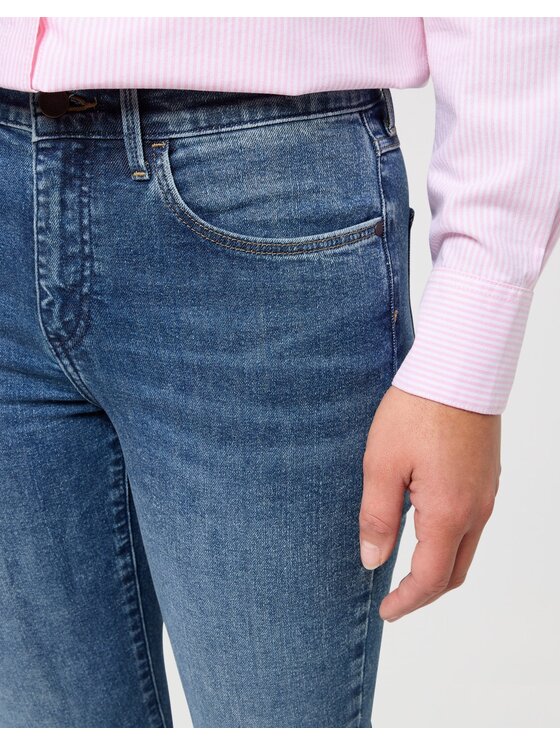 Wrangler Wrangler Jeansy HIGH SKINNY Niebieski Slim Fit