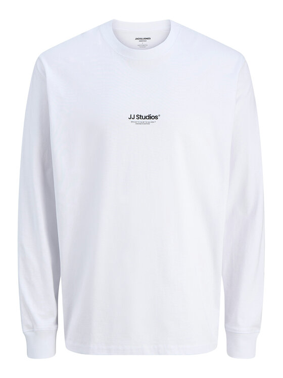 Jack&Jones Jack&Jones Majica dugih rukava Soho 12278788 Bijela Relaxed Fit