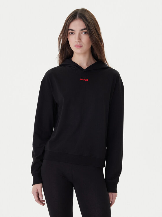 HUGO Hugo Pulóver 50490594 Fekete Relaxed Fit