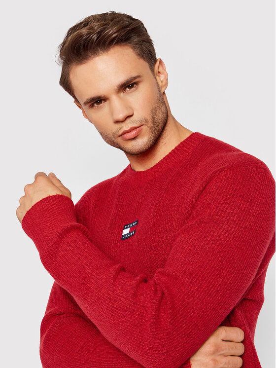 Tommy Jeans Tommy Jeans Maglione Solid Badge DM0DM11341 Rosso Relaxed Fit