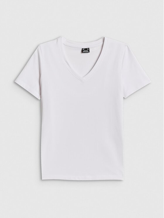 4F 4F T-Shirt NOS Λευκό Regular Fit