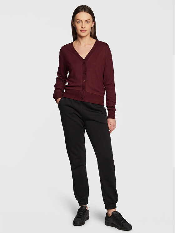 Triumph Triumph Kardigan Thermal 10213450 Bordowy Relaxed Fit