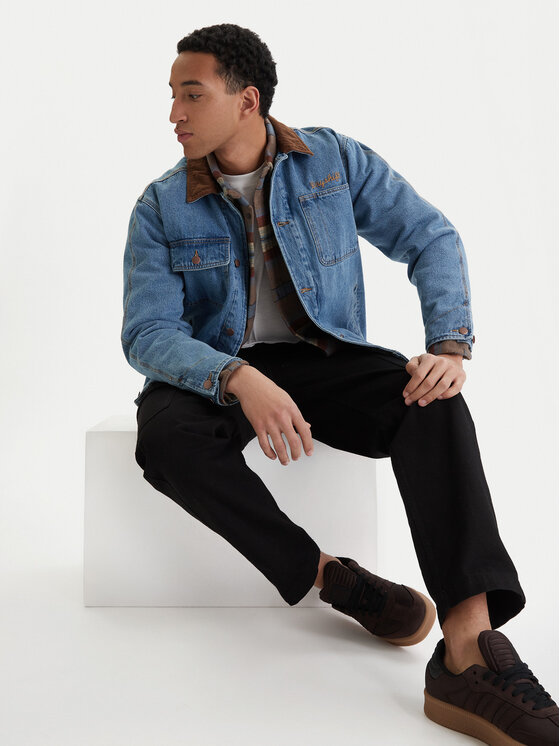 RVCA RVCA Farmer kabát Post Dayshift 23A213506 Kék Regular Fit