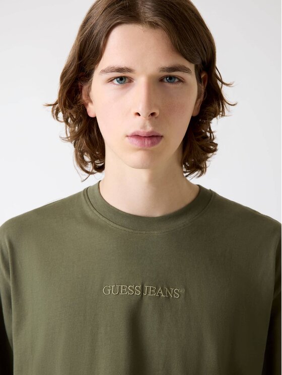 Guess Jeans Guess Jeans T-Shirt 165533 Zelená Classic Fit