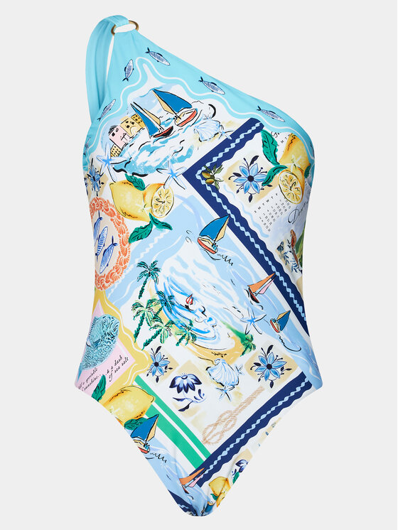 Seafolly Seafolly Jednodílné plavky Wish You Were Here 11136-100 Barevná