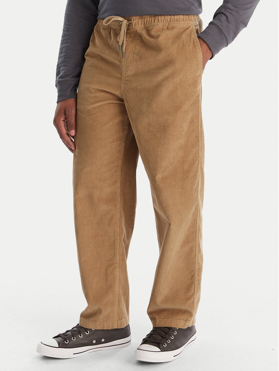 Billabong Billabong Kalhoty z materiálu Larry Cord EBYNP00111 Hnědá Regular Fit