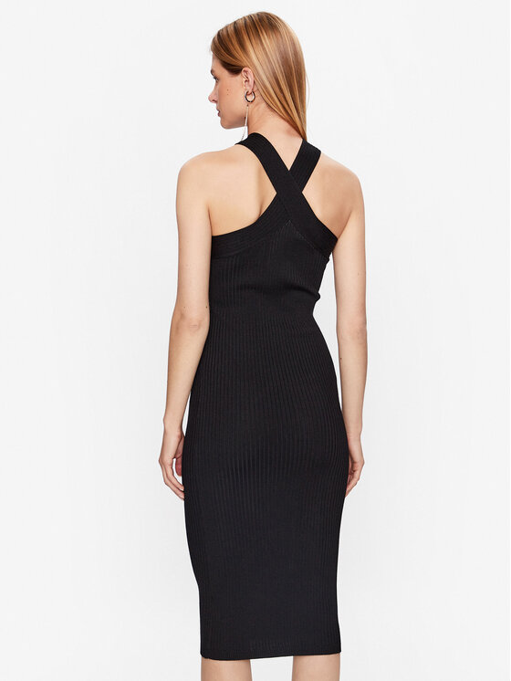 DKNY DKNY Φόρεμα υφασμάτινο P3DUAJ29 Μαύρο Slim Fit