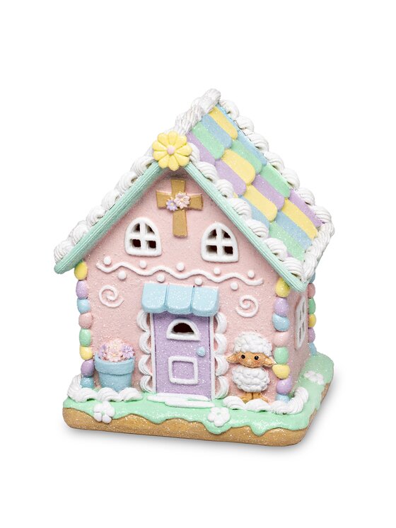 MIAhome MIAhome Figurka wielkanocny domek LED PASQUA Kolorowy