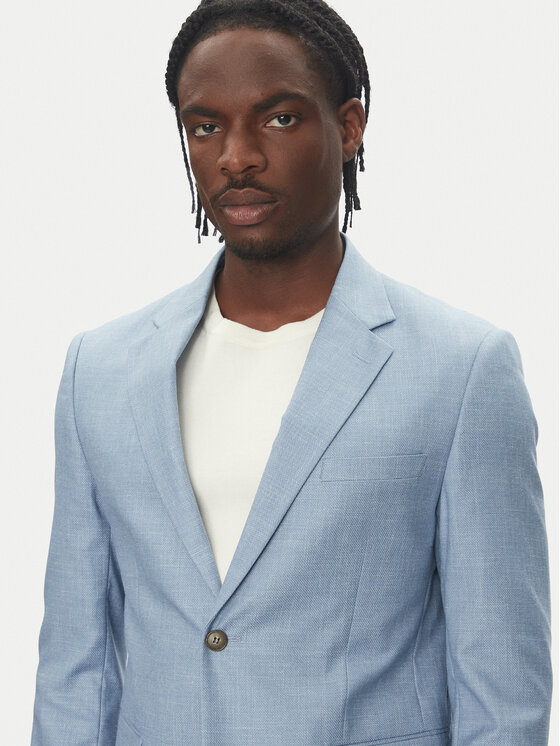 Lindbergh Lindbergh Costum 30-606034 Albastru celest Slim Fit
