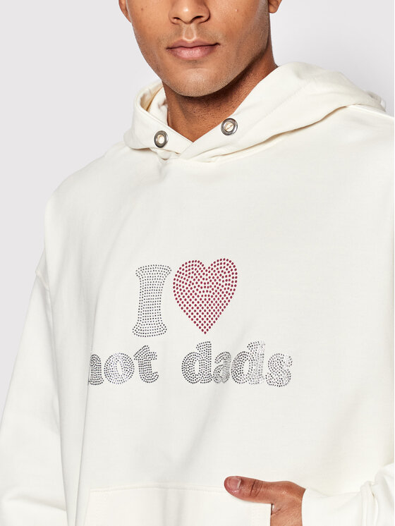 2005 2005 Mikina Unisex Hot Dads Hoodie Écru Regular Fit