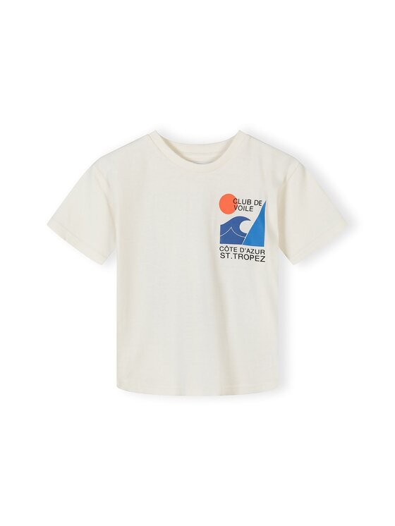 minoti minoti Komplet t-shirt i spodenki 29SET205 Beżowy Regular Fit