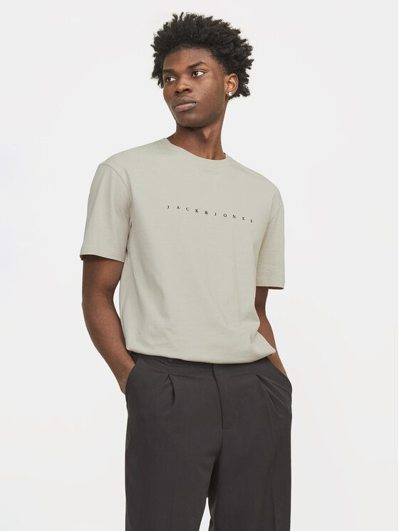 Jack&Jones T-krekls Star 12234746 Bēšs Relaxed Fit