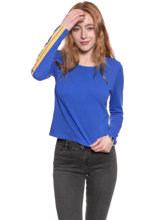 Wrangler Wrangler Blusa B&Y LS CROP Blu Regular Fit