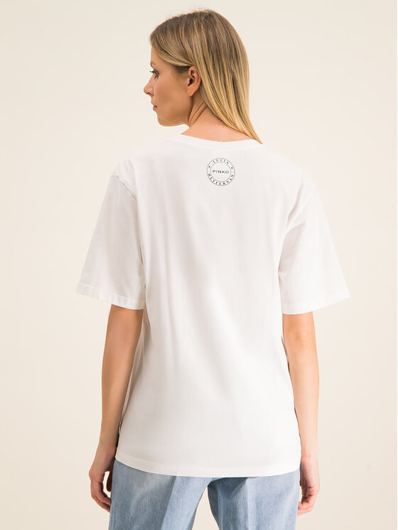 PINKO Pinko T-Shirt LUCIA HEFFERNAN Marquise PE 20 PHEFF 1N12L1 Y68E Λευκό Regular Fit
