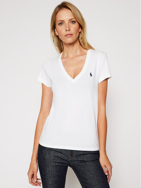 Polo Ralph Lauren T-Shirt 211810419002 Biały Regular Fit