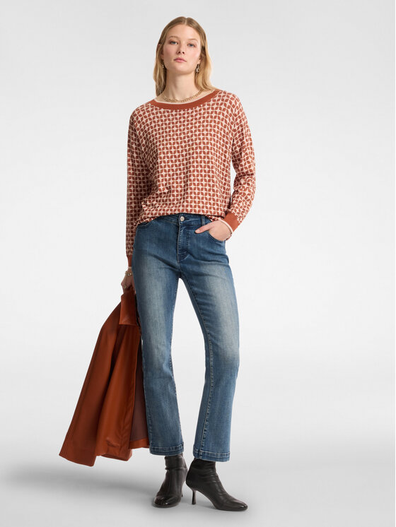 Elena Mirò Elena Mirò Cardigan M408Z000533N0S4 Marrone Boxy Fit