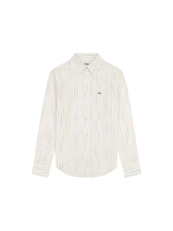 Wrangler Wrangler Koszula 1 Pocket Shirt 112356733 Biały Regular Fit