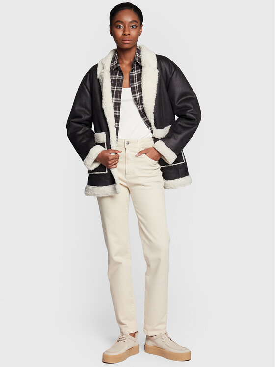 Cappotto in shearling 2055707 Nero Oversize