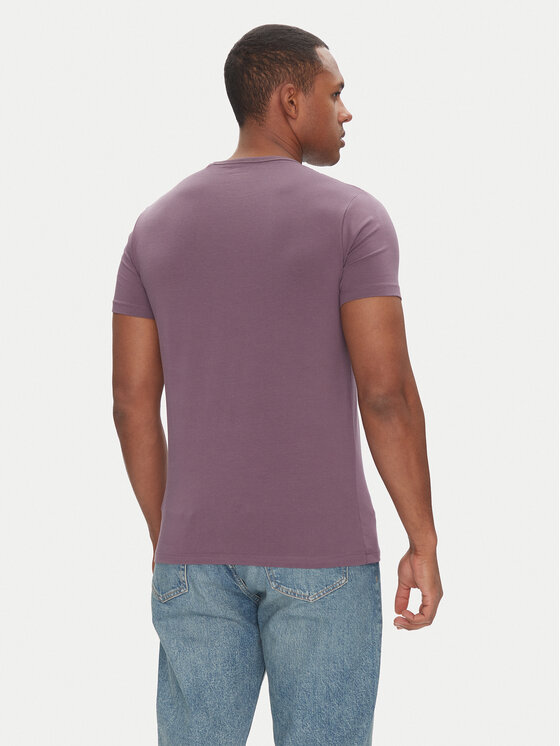 Pepe Jeans Pepe Jeans Marškinėliai Original Basic PM508212 Violetinė Slim Fit