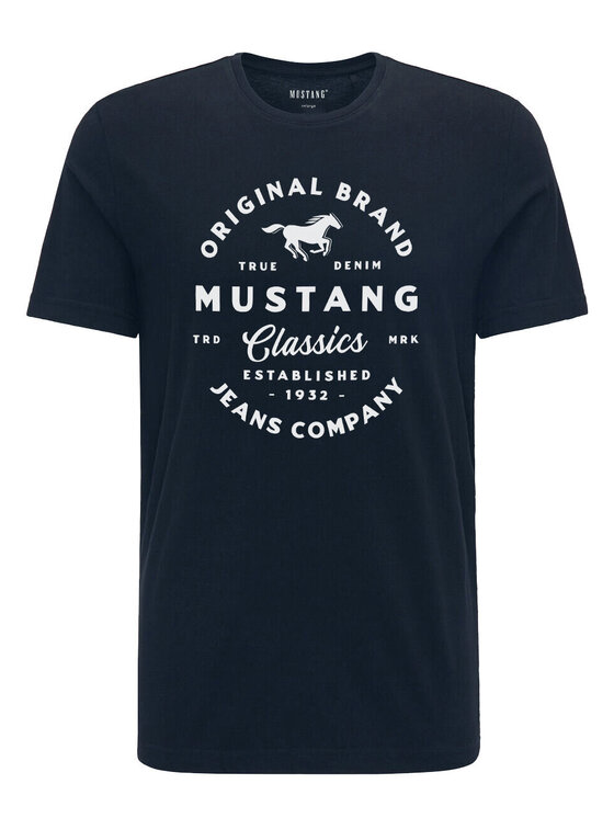 Mustang Mustang T-Shirt ALEX C PRINT Niebieski Regular Fit