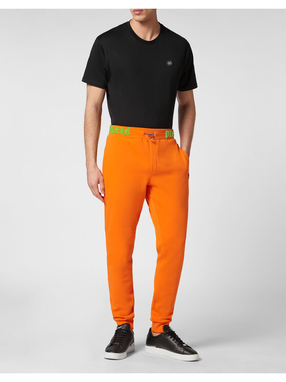 PHILIPP PLEIN PHILIPP PLEIN Spodnie dresowe 217 Pomarańczowy Jogger Fit