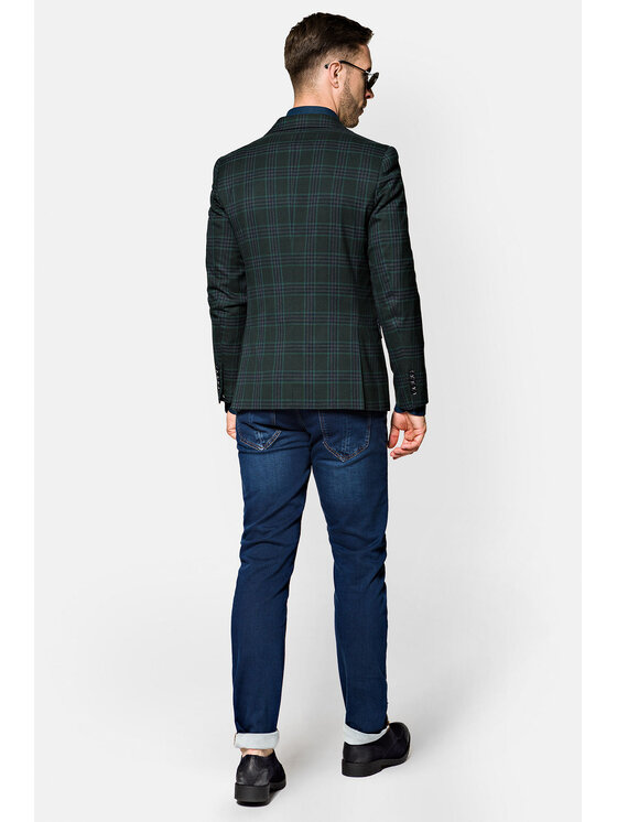 Lancerto Lancerto Marynarka Wezera Zielony Slim Fit