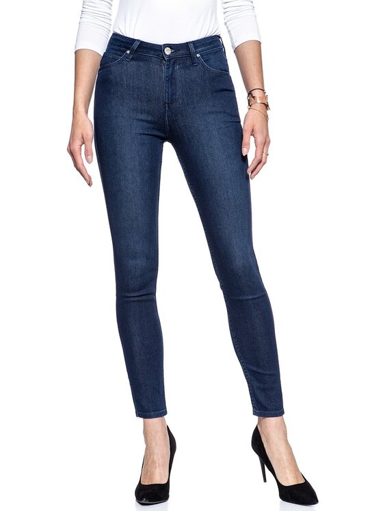 Lee Lee Jeansy SCARLETT HIGH Niebieski Skinny Fit