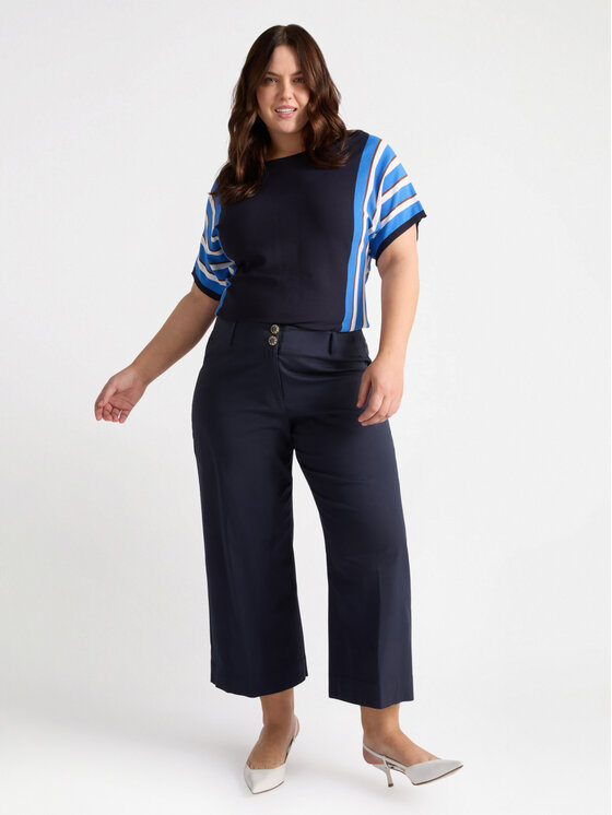 Fiorella Rubino Fiorella Rubino Spodnie materiałowe P115T004804N034 Niebieski Cropp Fit