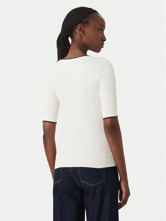 Tommy Hilfiger Tommy Hilfiger Блуза Fine Gg Cable Boat WW0WW50103 Светлобежов Regular Fit