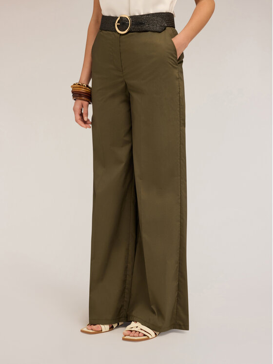 Motivi Motivi Pantaloni di tessuto P004Q104343N035 Verde Over Fit