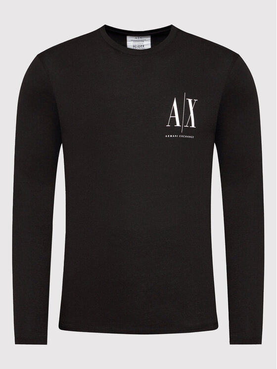 Armani Exchange Armani Exchange Longsleeve 8NZTPL ZJH4Z 1200 Czarny Regular Fit