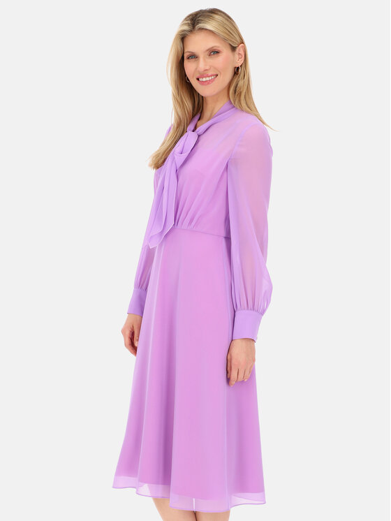 L’AF L’AF Sukienka koktajlowa Jenni Fioletowy Slim Fit