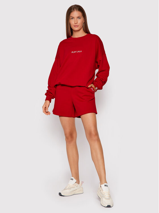 Felpa Flora PL-BL-FO-00021 Rosso Oversize