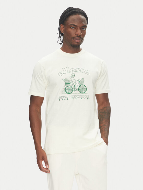 Ellesse Męski T-Shirt, rozmiar XXL, Biały, Mellino SHZ21848