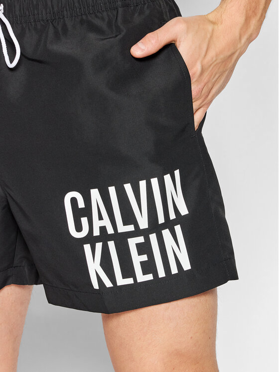 Calvin Klein Swimwear Calvin Klein Swimwear Plavecké šortky Medium KM0KM00739 Černá Regular Fit
