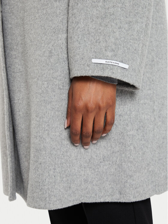 Marella Marella Cappotto di lana Won 2423016041 Grigio Regular Fit