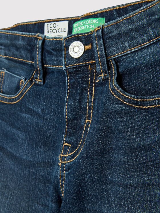 United Colors Of Benetton United Colors Of Benetton Pantaloni scurți de blugi 4XA259DY0 Albastru Slim Fit