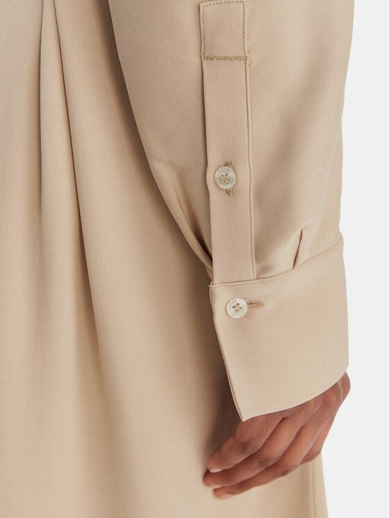 BOSS BOSS Рокля тип риза Dolala 50552373 Бежов Relaxed Fit